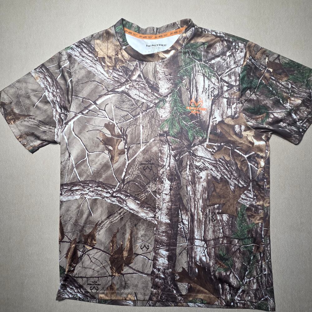 Realtree Xtra Dri-More Tech Short Sleeve Camo Performance T-Shirt Men's Medium